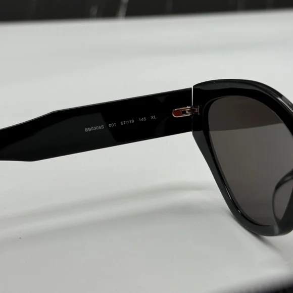 NEW BB0306S 001 BALENCIAGA BLACK CAT EYE WOMEN BALENCIAGA SUNGLASSES - Picture 10 of 12